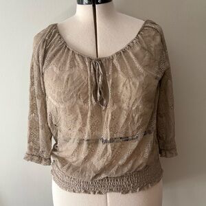 Rue21 Lace Blouse in Beige